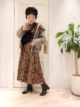 「MAISON BOINET（メゾンボワネ）のアイテム」を使った、sa-kiiさん（レディース・159cm）の秋コーディネート