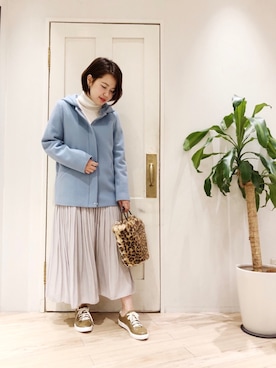 「Casselini（キャセリーニ）のアイテム（かごバッグ）」を使った、sa-kiiさん（レディース・159cm）の秋コーディネート