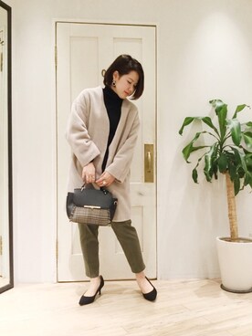 「Moname（モナーム）のアイテム（その他パンツ）」を使った、sa-kiiさん（レディース・159cm）の秋コーディネート