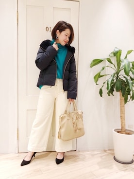 「Moname（モナーム）のアイテム（その他パンツ）」を使った、sa-kiiさん（レディース・159cm）の秋コーディネート