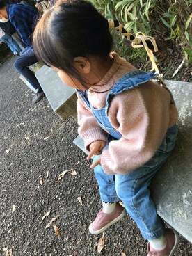 「ZARA（ザラ）のアイテム（サロペット/オーバーオール）」を使った、saaさん（キッズ・80cm）の秋コーディネート
