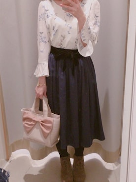 「福袋コーデ」｜「アイテム（ワンピース/ドレス）」を使った、しらたまさん（レディース・151cm）の冬コーディネート
