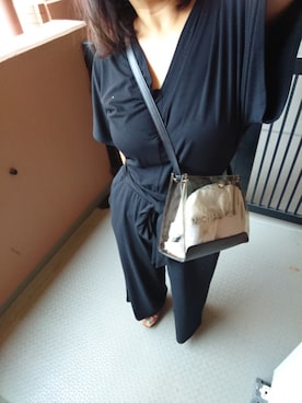 「SLY（スライ）のアイテム（つなぎ/オールインワン）」を使った、りこさん（レディース・160cm）の夏コーディネート