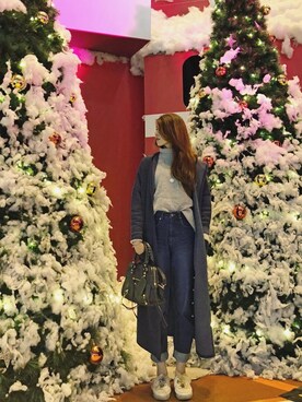 「WEAR」｜「アイテム（その他アウター）」を使った、MIN HU’sさん（レディース・162cm）の冬コーディネート