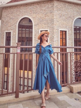 「WEAR」｜「アイテム（ワンピース/ドレス）」を使った、MIN HU’sさん（レディース・162cm）の夏コーディネート
