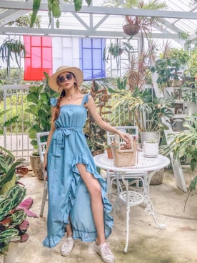 「WEAR」｜「アイテム（ワンピース/ドレス）」を使った、MIN HU’sさん（レディース・162cm）の夏コーディネート