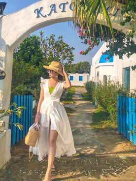 「WEAR」｜「アイテム（ワンピース/ドレス）」を使った、MIN HU’sさん（レディース・162cm）の夏コーディネート