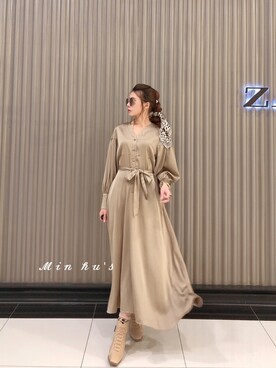 「約會穿搭」｜MIN HU’sさん（レディース・162cm）の冬コーディネート