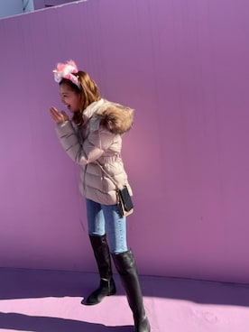 「USJコーデ」｜「アイテム（ジャケット/アウター）」を使った、nonzyさん（レディース・170cm）の冬コーディネート
