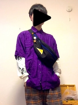 「AlexanderLeeChang（アレキサンダーリーチャン）のアイテム（Tシャツ/カットソー）」を使った、淳之介さん（メンズ・170cm）の春コーディネート