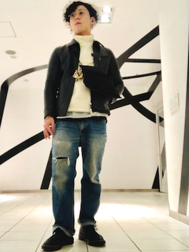 「ACANTHUS（アカンサス）のアイテム」を使った、針山ラットさん（メンズ・164cm）の冬コーディネート