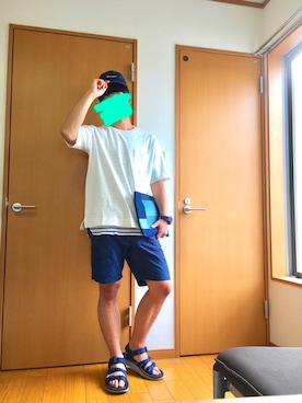 「SHIPS JET BLUE（シップスジェットブルー）のアイテム（タンクトップ）」を使った、Daikiiiiiさん（メンズ・174cm）の夏コーディネート