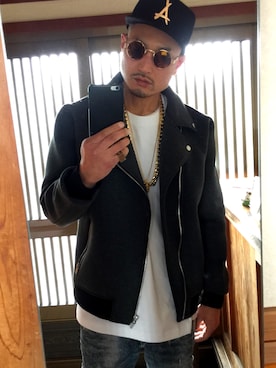 「alumni NYCのアイテム（帽子）」を使った、Nastyboy ”K” さん（メンズ・174cm）の春コーディネート