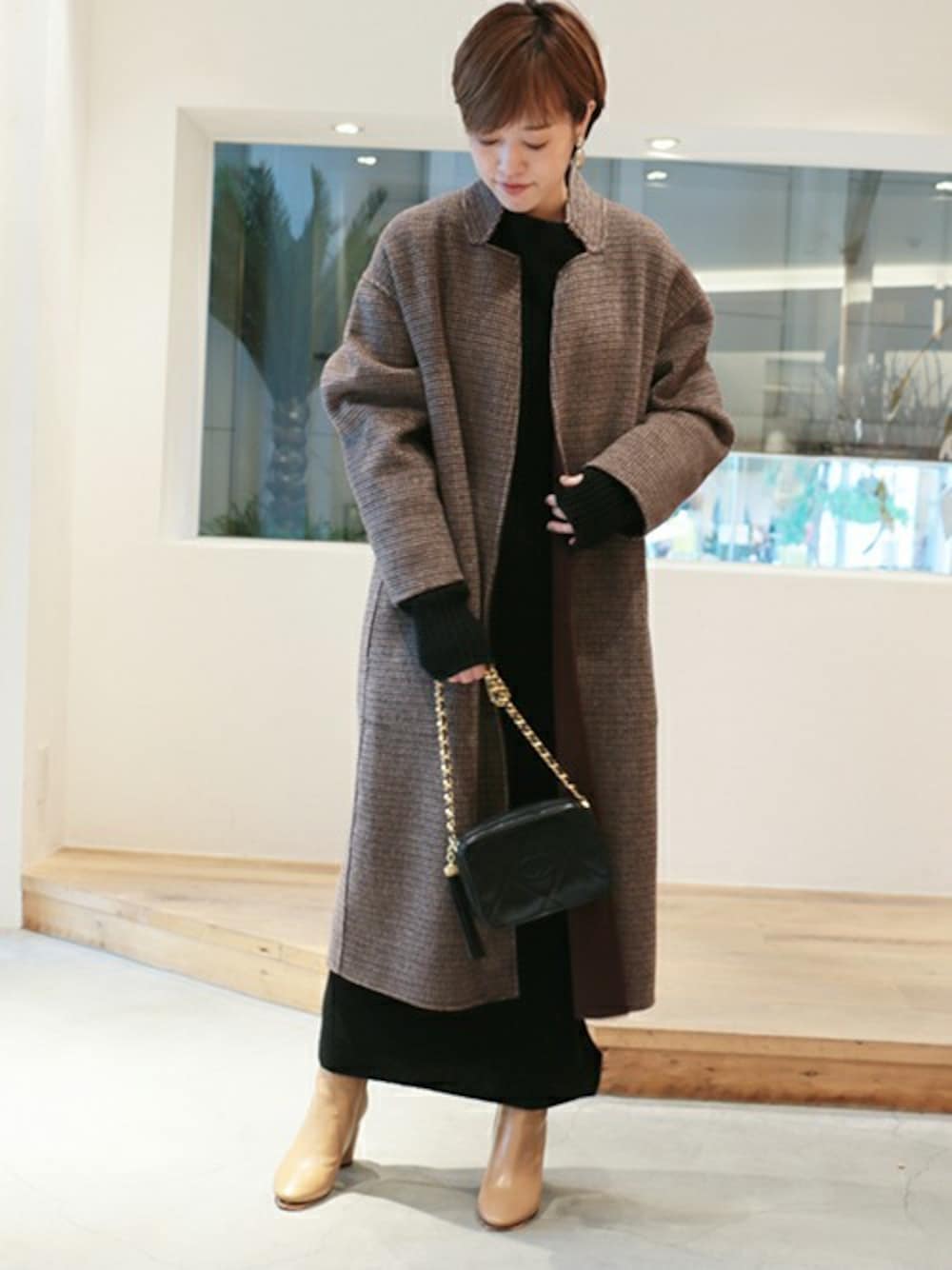 plage（プラージュ）の「ハミルトンチェックテーラードコート