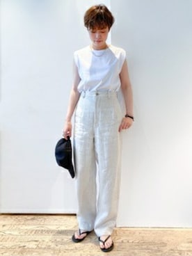 「plage（プラージュ）のアイテム（帽子）」を使った、KIKUさん（レディース・160cm）の春コーディネート