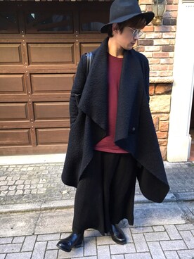 「お買い物」｜「アイテム（ブーツ）」を使った、YUKIHIROさん（メンズ・178cm）の冬コーディネート
