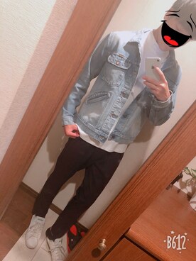 「Right-on（ライトオン）のアイテム（デニムジャケット）」を使った、fuwaponさん（メンズ・179cm）の秋コーディネート