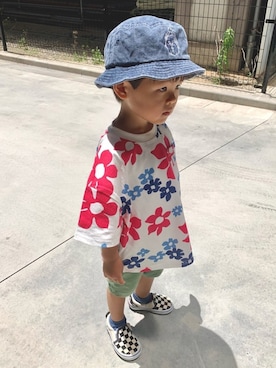 「JIPPON（ジポン）のアイテム」を使った、toooomaさん（キッズ・90cm）の春コーディネート