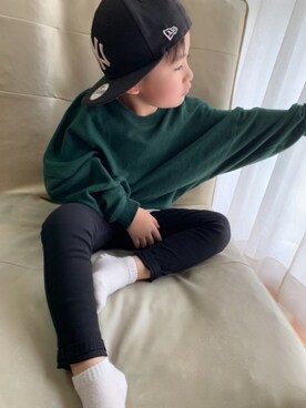 「アイテム（スウェット）」を使った、R i kｕ☺︎さん（キッズ・100cm）の春コーディネート