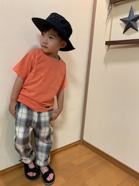 「Rodeo Crowns（ロデオクラウンズ）のアイテム」を使った、R i kｕ☺︎さん（キッズ・100cm）の夏コーディネート