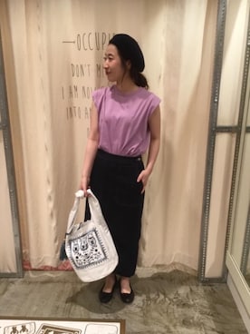 「coenスタッフスタイリング」｜「アイテム（ハンチング/ベレー帽）」を使った、和泉さん（レディース・157cm）の春コーディネート