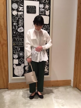 「coen」｜和泉さん（レディース・157cm）の春コーディネート