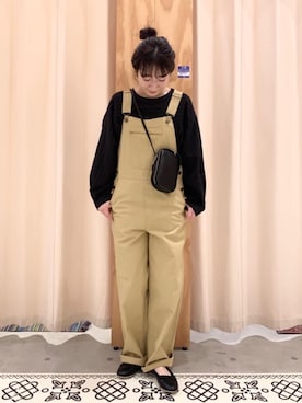 「2021春新作」｜「アイテム（オールインワン・サロペット）」を使った、和泉さん（レディース・157cm）の春コーディネート