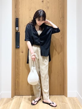 「ベーシックカラー」｜和泉さん（レディース・157cm）の夏コーディネート