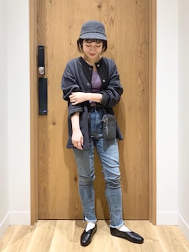 「でにむ」｜「アイテム（バレエシューズ）」を使った、和泉さん（レディース・157cm）の秋コーディネート