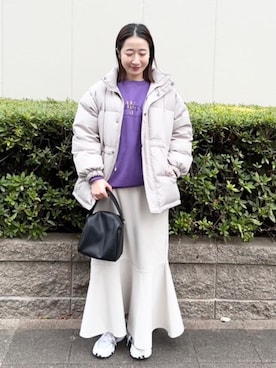 「ALLIED FEATHER+DOWN（アライドフェザーダウン）のアイテム（ジャケット/アウター）」を使った、和泉さん（レディース・157cm）の冬コーディネート