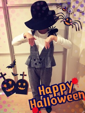 「wearhalloween2017」｜「アイテム（オールインワン・サロペット）」を使った、exx.さん（キッズ・130cm）の秋コーディネート