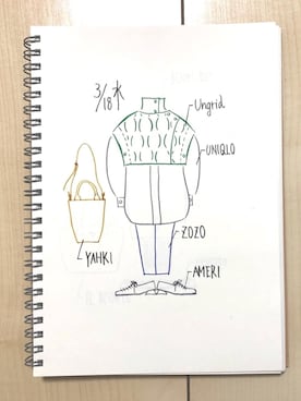 「Ungrid（アングリッド）のアイテム（その他トップス）」を使った、ecoさん（レディース・151cm）の春コーディネート