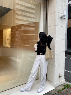 「カーディガンコーデ」｜「アイテム（その他アウター）」を使った、mireiさん（レディース・160cm）の春コーディネート