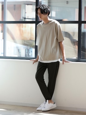 「スタンスミス」｜aceshop_snapさん（メンズ・181cm）の夏コーディネート