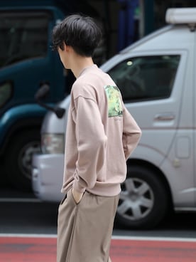 「アイテム（スウェット、ピンク系）」を使った、aceshop_snapさん（メンズ・181cm）の秋コーディネート