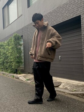 「新年一発目」｜「アイテム（ブルゾン）」を使った、aceshop_snapさん（メンズ・174cm）の冬コーディネート