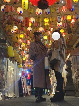 「EMODA」｜「アイテム（トレンチコート）」を使った、Kanakoさん（レディース・158cm）の冬コーディネート