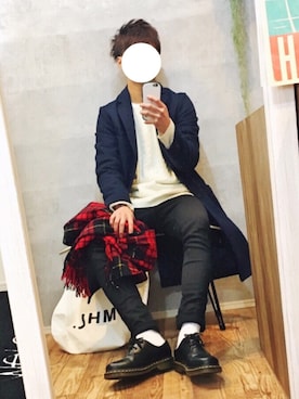 「iFace（アイフェイス）のアイテム」を使った、gakuさん（メンズ・173cm）の冬コーディネート