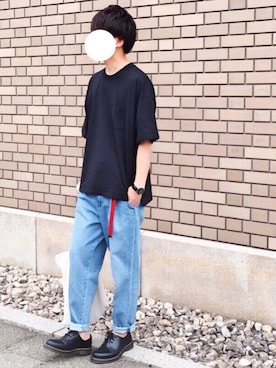 「RAGEBLUE（レイジブルー）のアイテム（デニムパンツ）」を使った、gakuさん（メンズ・173cm）の夏コーディネート