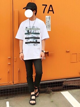 「CLANE（クラネ）のアイテム（トップス）」を使った、gakuさん（メンズ・173cm）の夏コーディネート