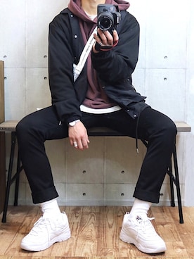 「Steven Alan（スティーブンアラン）のアイテム（レッグウェア）」を使った、gakuさん（メンズ・173cm）の冬コーディネート