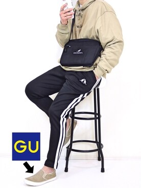 「KANGOL（カンゴール）のアイテム（バッグ）」を使った、gakuさん（メンズ・173cm）の冬コーディネート