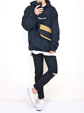 「アイテム（その他アンダーウェア/インナー）」を使った、gakuさん（メンズ・173cm）の冬コーディネート