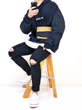 「アイテム（その他アンダーウェア/インナー）」を使った、gakuさん（メンズ・173cm）の冬コーディネート