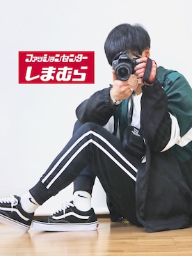 「しまむら（シマムラ）のアイテム（ブルゾン）」を使った、gakuさん（メンズ・173cm）の春コーディネート