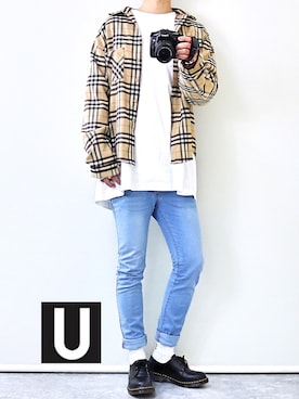 「タータンチェック」｜「アイテム（その他シューズ）」を使った、gakuさん（メンズ・173cm）の春コーディネート