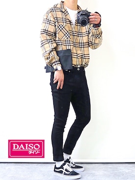 「DAISO（DAISO）のアイテム」を使った、gakuさん（メンズ・173cm）の春コーディネート