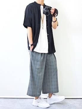 「BASQUE magenta（バスクマゼンタ）のアイテム（パンツ）」を使った、gakuさん（メンズ・173cm）の春コーディネート