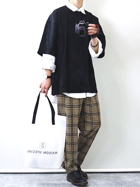 「YARD PLUS（ヤードプリュス）のアイテム」を使った、gakuさん（メンズ・173cm）の春コーディネート