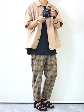 「KANGOL（カンゴール）のアイテム（ジャケット/アウター）」を使った、gakuさん（メンズ・173cm）の夏コーディネート
